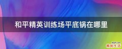 和平精英训练场平底锅在哪里