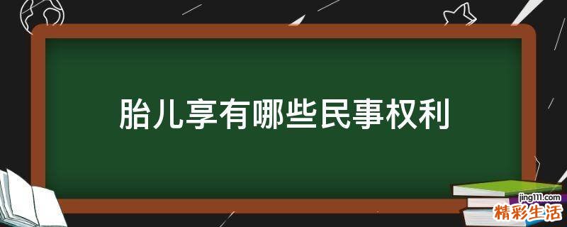 胎儿享有哪些民事权利