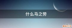 什么马之劳