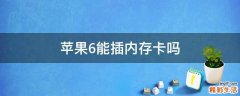 苹果6能插内存卡吗