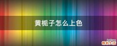 黄栀子怎么上色