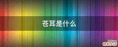 苍耳是什么