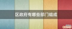 区政府有哪些部门组成