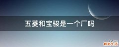 五菱和宝骏是一个厂吗
