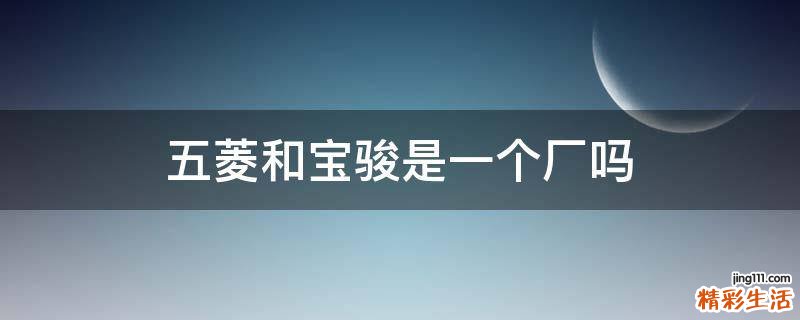 五菱和宝骏是一个厂吗