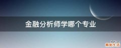 金融分析师学哪个专业