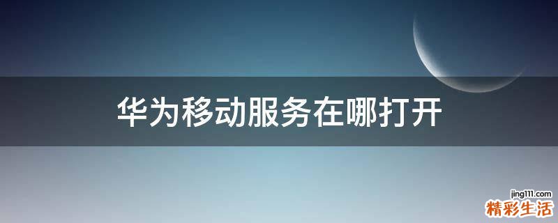 华为移动服务在哪打开
