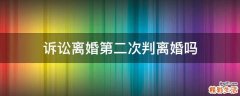 诉讼离婚第二次判离婚吗