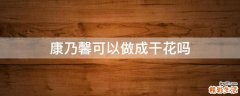 康乃馨可以做成干花吗