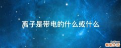离子是带电的什么或什么