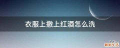 衣服上撒上红酒怎么洗