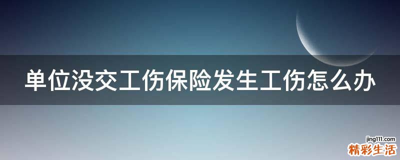 单位没交工伤保险发生工伤怎么办