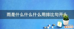 雨是什么什么什么用排比句开头