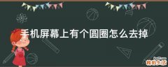 手机屏幕上有个圆圈怎么去掉