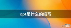 opt是什么的缩写