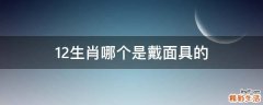 12生肖哪个是戴面具的