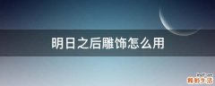 明日之后雕饰怎么用
