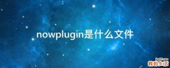 nowplugin是什么文件