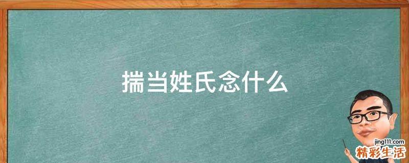 揣当姓氏念什么