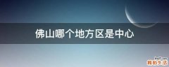佛山哪个地方区是中心