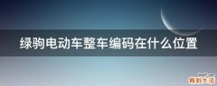 绿驹电动车整车编码在什么位置