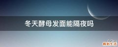 冬天酵母发面能隔夜吗