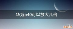 华为p40可以放大几倍