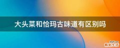 大头菜和恰玛古味道有区别吗