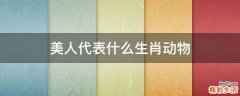 美人代表什么生肖动物