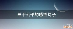 关于公平的感悟句子