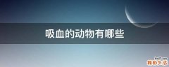 吸血的动物有哪些