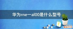 华为rne一al00是什么型号