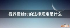 抚养费给付的法律规定是什么