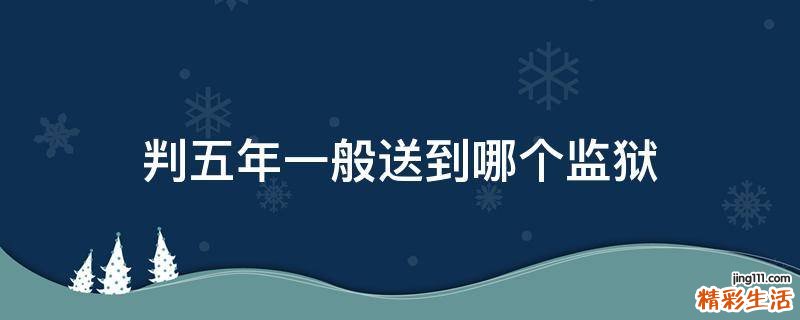 判五年一般送到哪个监狱