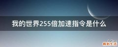 我的世界255倍加速指令是什么