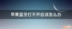 苹果蓝牙打不开应该怎么办