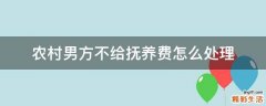 农村男方不给抚养费怎么处理