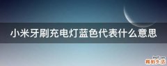 小米牙刷充电灯蓝色代表什么意思