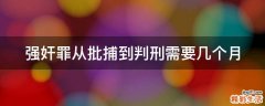强奸罪从批捕到判刑需要几个月