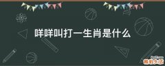 咩咩叫打一生肖是什么