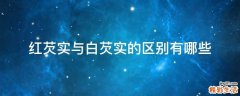 红芡实与白芡实的区别有哪些