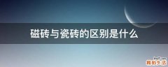 磁砖与瓷砖的区别是什么