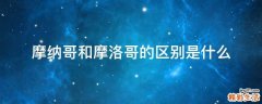 摩纳哥和摩洛哥的区别是什么