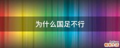 为什么国足不行