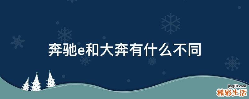 奔驰e和大奔有什么不同