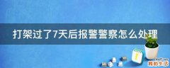 打架过了7天后报警警察怎么处理