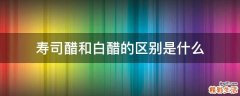 寿司醋和白醋的区别是什么