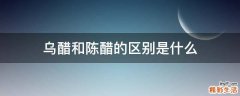 乌醋和陈醋的区别是什么