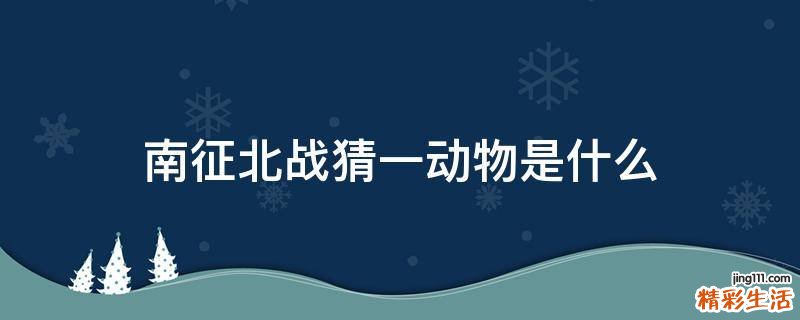 南征北战猜一动物是什么