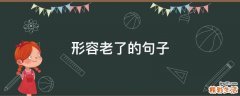 形容老了的句子